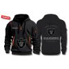 Las Vegas Raiders Back In Black Quarter Zip Hoodie 2025