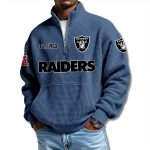 Raiders EST 1960 Waffle Quarter Zip Sweater