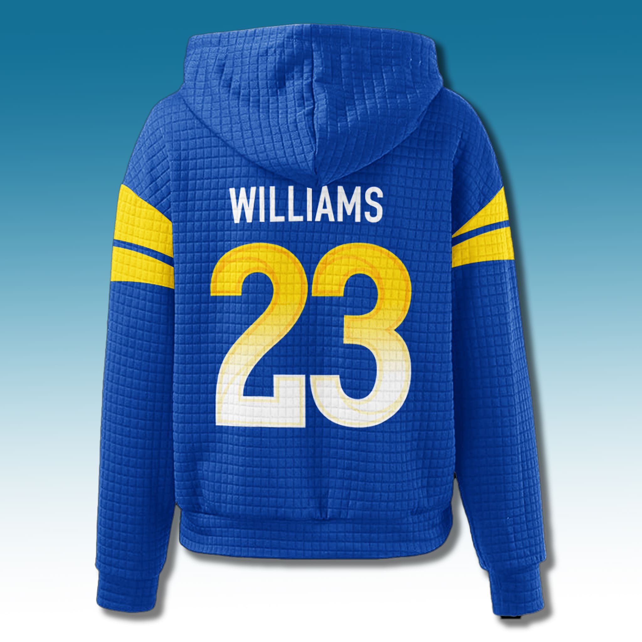 Rams Kyren Williams 23 Waffle Hoodie 2 Los Angele Rams Kyren Williams 23 Waffle Hoodie 2