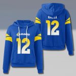 Rams Puka Nacua 12 Waffle Hoodie
