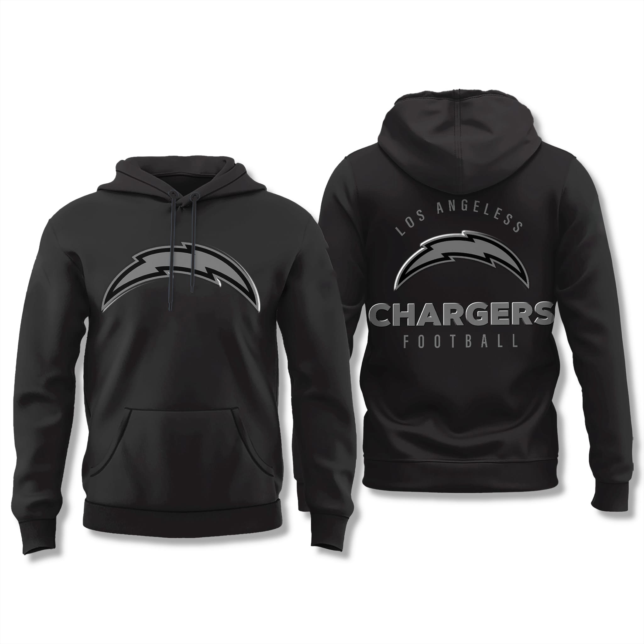 Chargers 2026 Back In Black Hoodie 2 Los Angeles Chargers 2026 Back In Black Hoodie