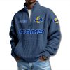 Los Angeles Rams EST 1937 Waffle Quarter Zip Sweater 1