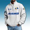 Los Angeles Rams EST 1937 Waffle Quarter Zip Sweater