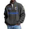 Los Angeles Rams EST 1937 Waffle Quarter Zip Sweater 2