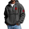 Louisville Cardinals EST 1912 Waffle Quarter Zip Hoodie 1