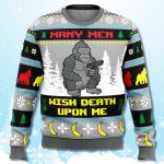 Many Men Wish Death Upon Me 100 Men Vs Gorilla Meme Ugly Sweater