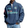 Miami Dolphins EST 1965 Waffle Quarter Zip Sweater 1