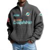 Miami Dolphins EST 1965 Waffle Quarter Zip Sweater 2