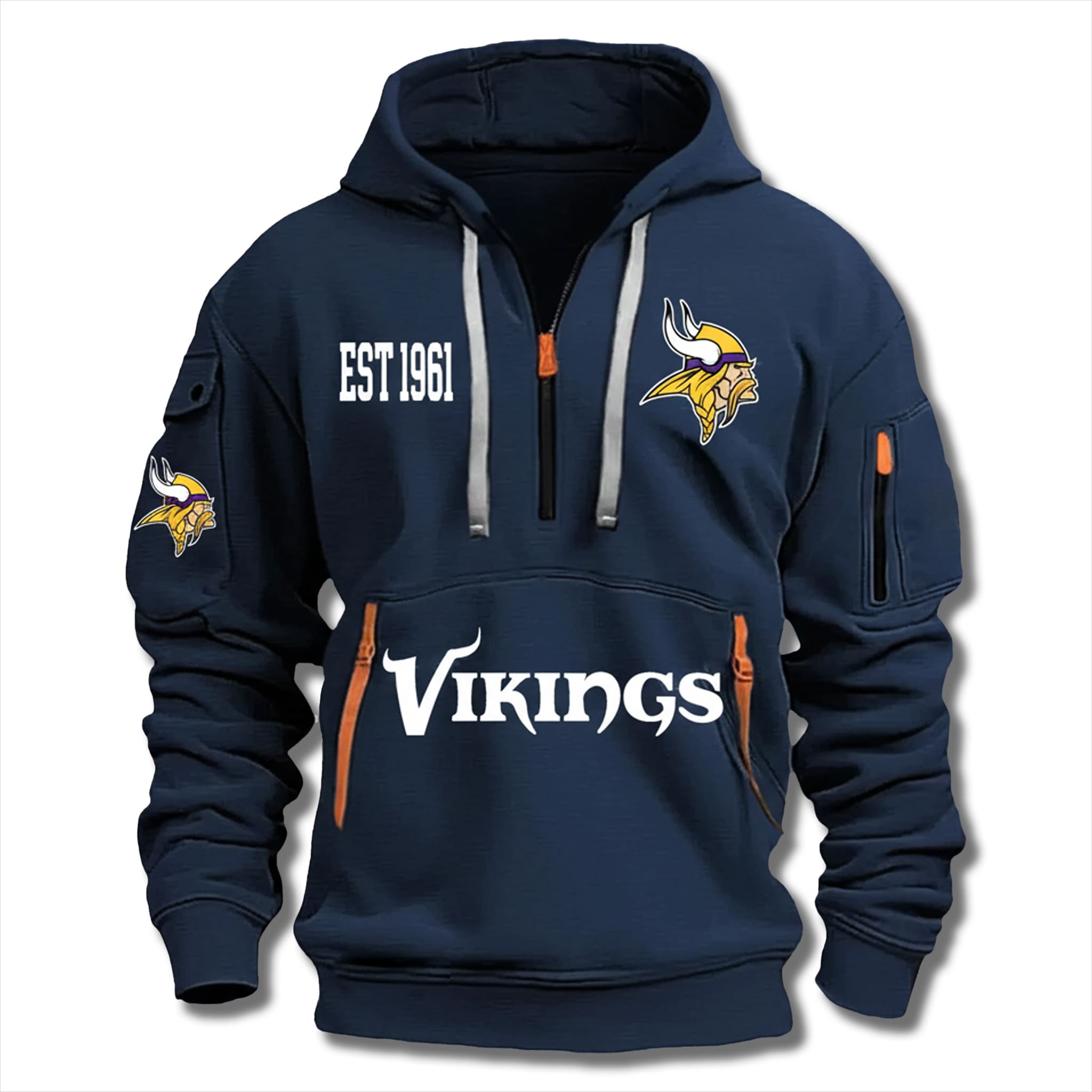 Vikings EST 1961 Quarter Zip Hoodie 1 Minnesota Vikings EST 1961 Quarter Zip Hoodie 1