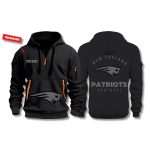 Patriots Back In Black Quarter Zip Hoodie 2025