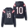New England Patriots Drake Maye 10 Waffle Hoodie 1