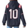 Patriots Drake Maye 10 Waffle Hoodie 9 New England Patriots Drake Maye 10 Waffle Hoodie 4