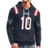 Patriots Drake Maye 10 Waffle Hoodie 10 New England Patriots Drake Maye 10 Waffle Hoodie 5