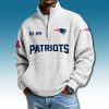 New England Patriots EST 1959 Waffle Quarter Zip Sweater
