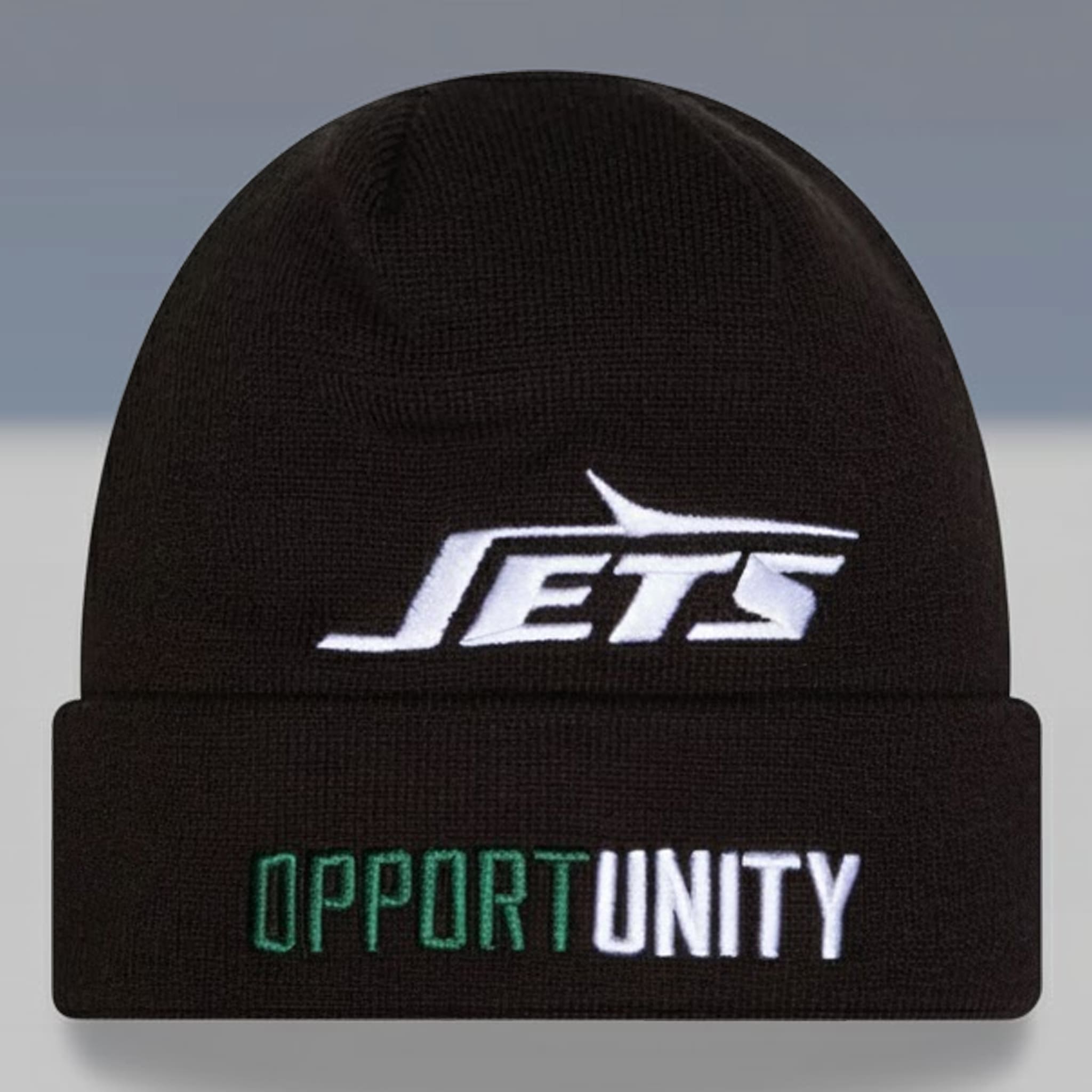 New York Jets Opportunity Beanie Hat 1 New York Jets Opportunity Beanie Hat 1