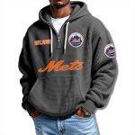 New York Mets EST 1962 Waffle Quarter Zip Hoodie