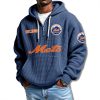 New York Mets EST 1962 Waffle Quarter Zip Hoodie 2
