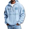 North Carolina Tar Heels Waffle Quarter Zip Hoodie 2025 2