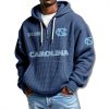 North Carolina Tar Heels Waffle Quarter Zip Hoodie 2025 4
