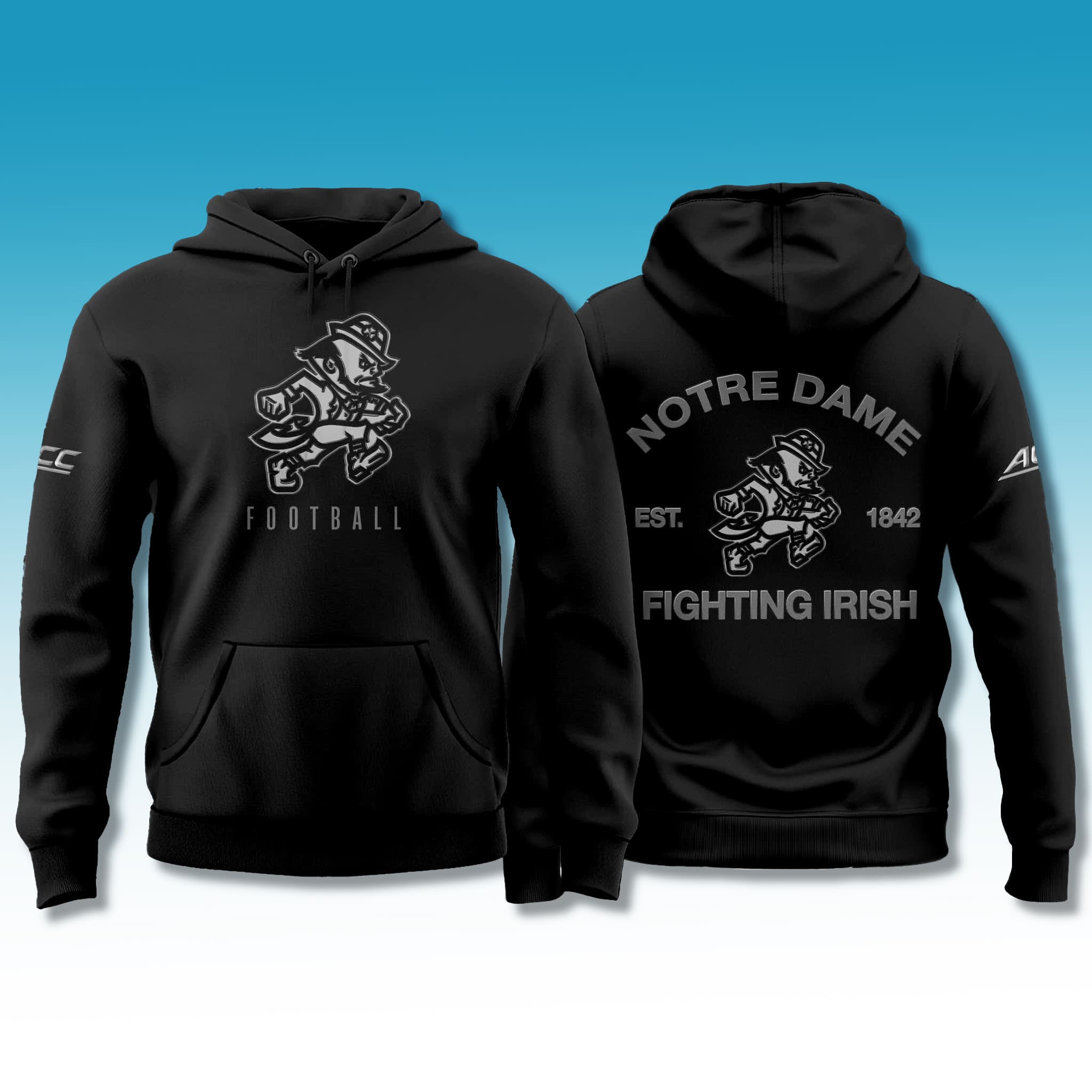 Notre Dame Fighting Irish Back In Black Hoodie 2026 2 Notre Dame Fighting Irish Back In Black Hoodie 2026