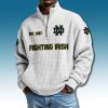 Notre Dame Fighting Irish EST 1887 Waffle Quarter Zip Sweater 2