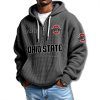 Ohio State Buckeyes Waffle Quarter Zip Hoodie 2025 7 Ohio State Buckeyes Waffle Quarter Zip Hoodie 2025 1