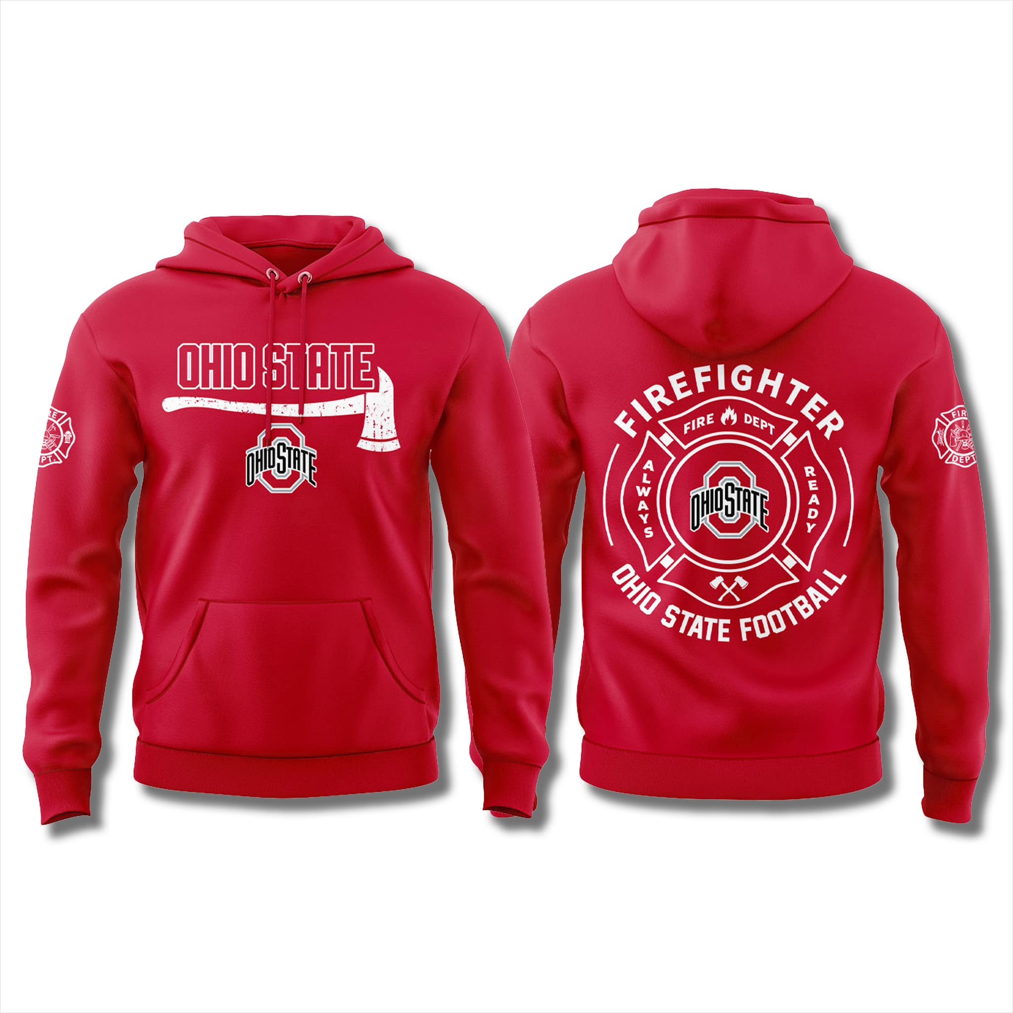 Ohio State Football 2025 Firefighter Appreciation Day Hoodie 2 Ohio State Football 2025 Firefighter Appreciation Day Hoodie