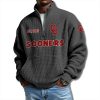 Oklahoma Sooners EST 1895 Waffle Quarter Zip Sweater 2