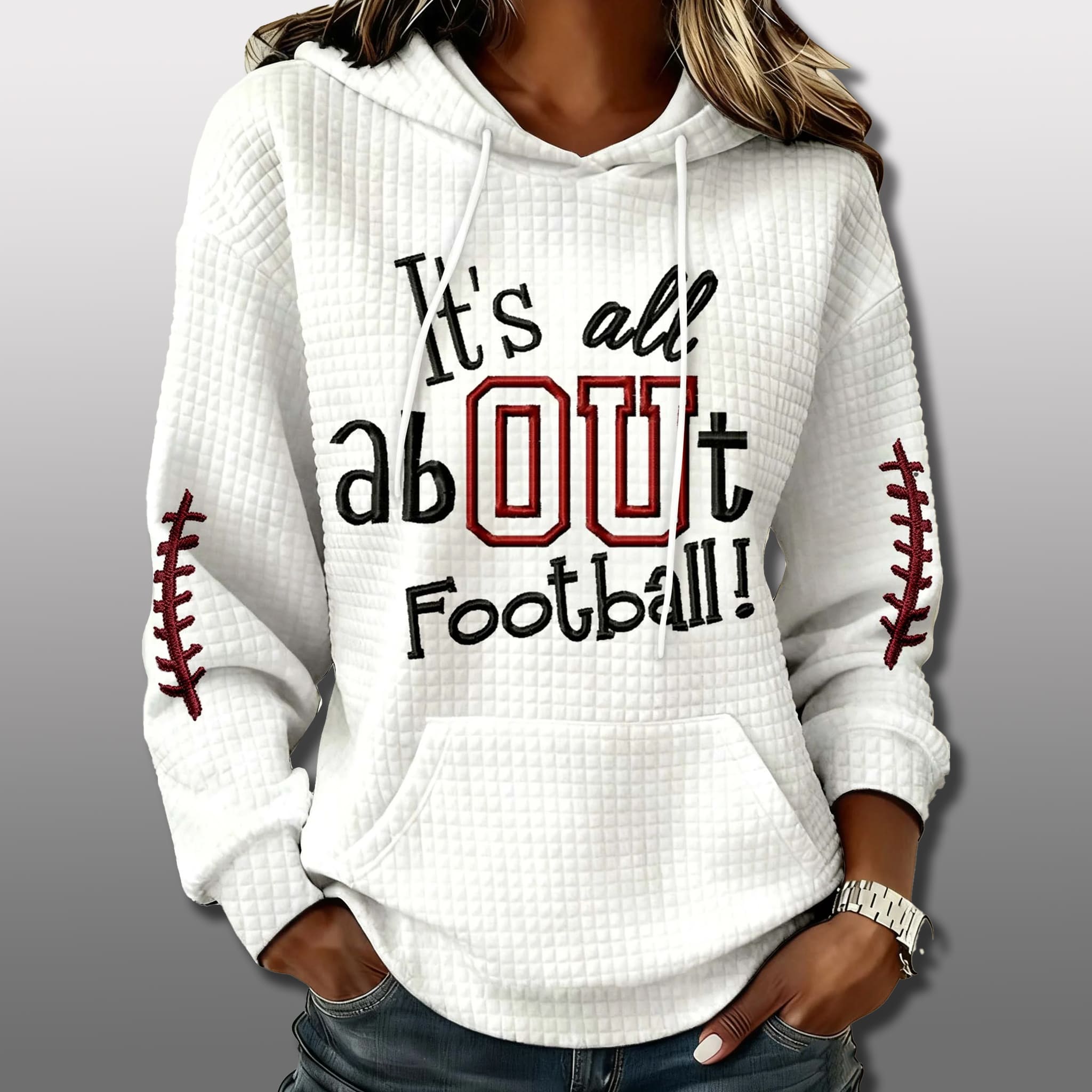Oklahoma Sooners It's About Football Waffle Hoodie 2 Oklahoma Sooners Its About Football Waffle Hoodie