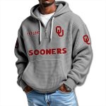 Oklahoma Sooners Waffle Quarter Zip Hoodie 2025