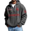 Oklahoma Sooners Waffle Quarter Zip Hoodie 2025 4 Oklahoma Sooners Waffle Quarter Zip Hoodie 2025 2