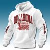 Oklahoma Sooners Wagon Wheel Waffle Hoodie 3 Oklahoma Sooners Wagon Wheel Waffle Hoodie