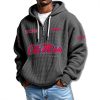 Ole Miss Rebels Waffle Quarter Zip Hoodie 2025 4 Ole Miss Rebels Waffle 2025 Quarter Zip Hoodie 2