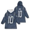 Patriots Drake Maye 10 Unisex Blanket Hoodie 1