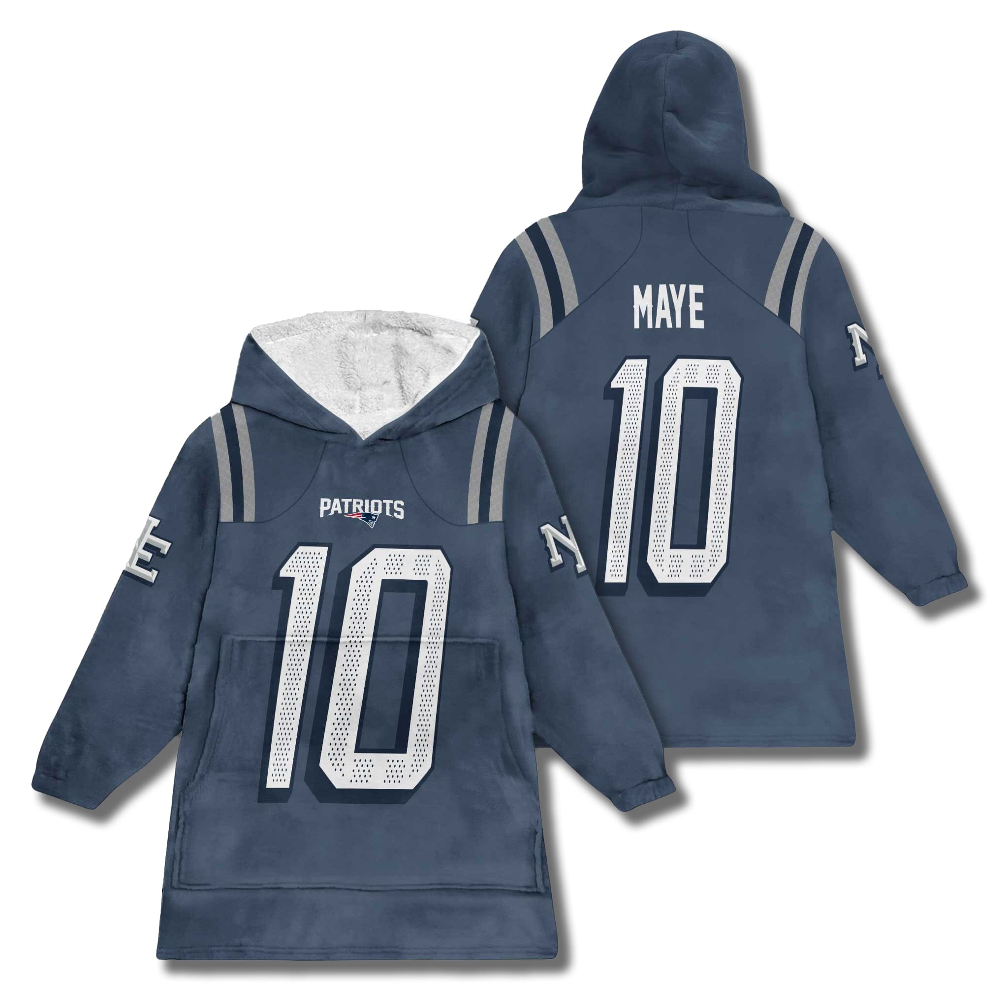 Patriots Drake Maye 10 Unisex Blanket Hoodie 1 Patriots Drake Maye 10 Unisex Blanket Hoodie 1