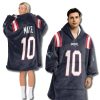 Patriots Drake Maye 10 Unisex Blanket Hoodie 8 Patriots Drake Maye 10 Unisex Blanket Hoodie 4