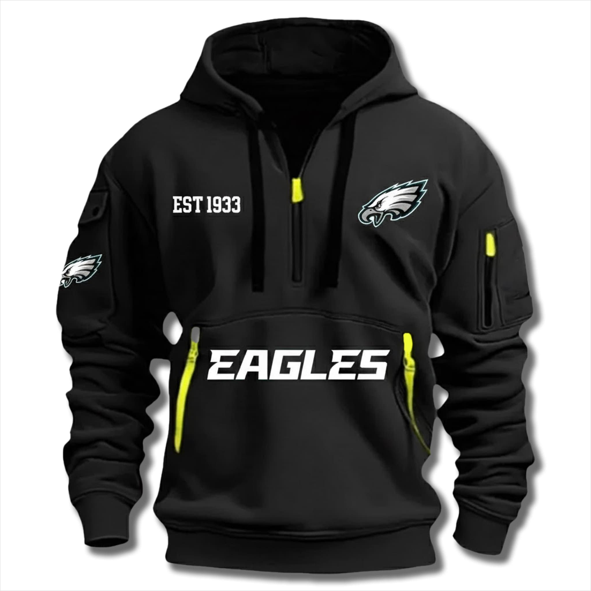 Eagles EST 1933 Quarter Zip Hoodie 1 Philadelphia Eagles EST 1933 Quarter Zip Hoodie 1