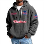 Philadelphia Phillies EST 1883 Waffle Quarter Zip Hoodie