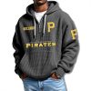 Pittsburgh Pirates EST 1882 Waffle Quarter Zip Hoodie 2