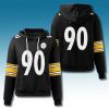 Steelers TJ Watt 90 Waffle Hoodie 4 Pittsburgh Steelers TJ Watt 90 Waffle Hoodie 2