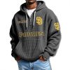 San Diego Padres EST 1969 Waffle Quarter Zip Hoodie 4 San Diego Padres EST 1969 Waffle Quarter Zip Hoodie 2