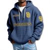 San Diego Padres EST 1969 Waffle Quarter Zip Hoodie 5 San Diego Padres EST 1969 Waffle Quarter Zip Hoodie 3