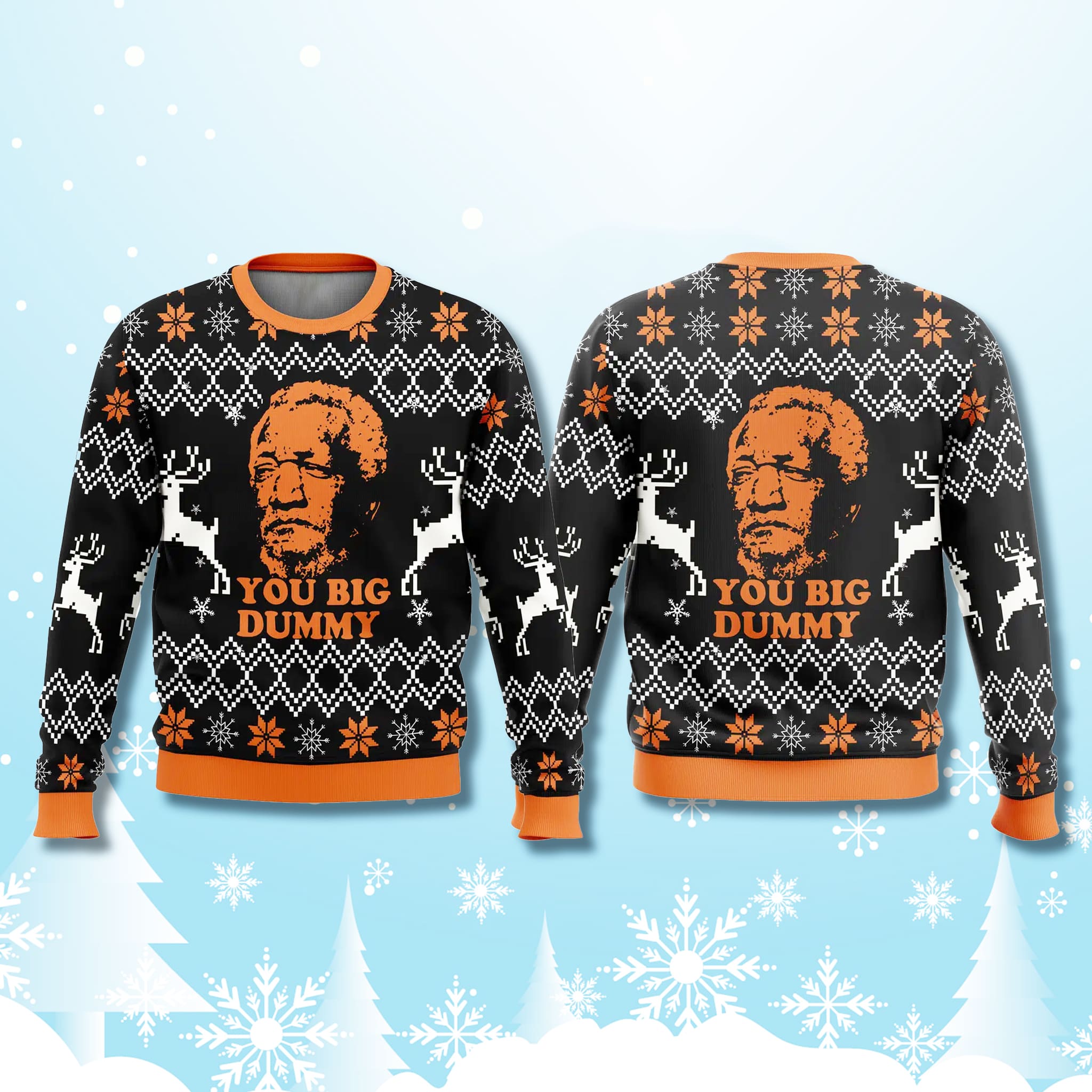 Sanford and Son You Big Dummy Ugly Christmas Sweater 1 Sanford and Son You Big Dummy Ugly Christmas Sweater 1
