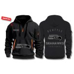 Seahawks Back In Black 2025 Zip Hoodie
