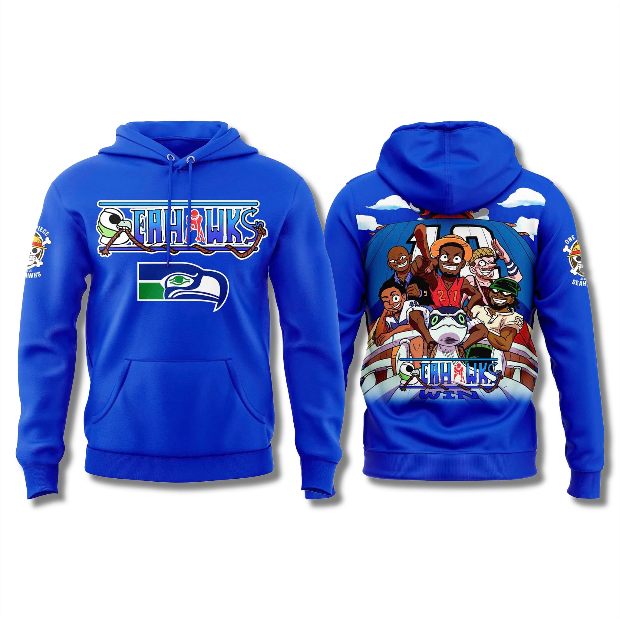 Seattle Seahawks x One Piece Collab Hoodie 2025 Seattle Seahawks x One Piece Collab Hoodie 2025