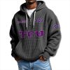 TCU Horned Frogs EST 1896 Waffle Quarter Zip Hoodie 1