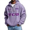 TCU Horned Frogs EST 1896 Waffle Quarter Zip Hoodie 2