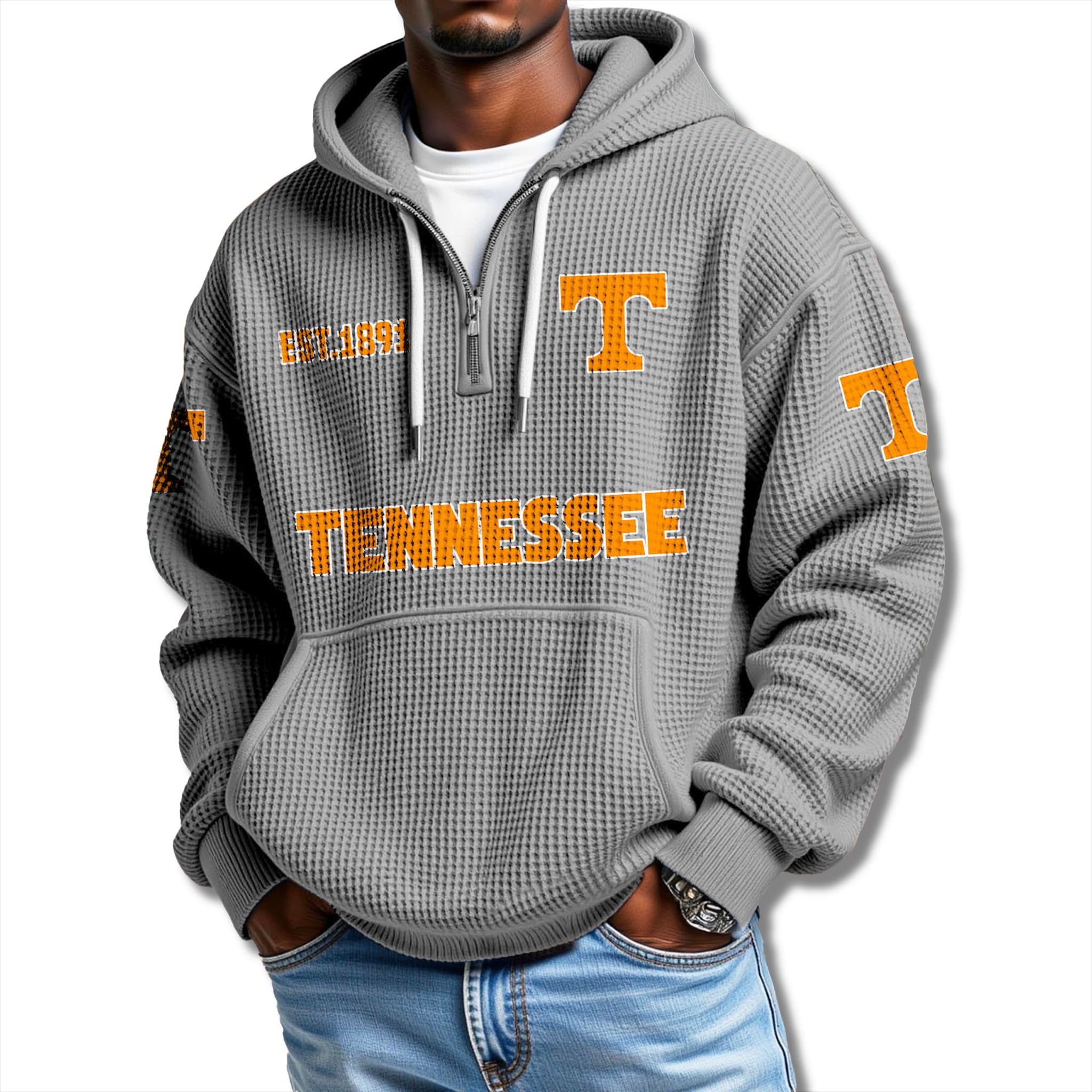 Tennessee Volunteers 2025 Waffle Quarter Zip Hoodie 2 Tennessee Volunteers 2025 Waffle Quarter Zip Hoodie 1