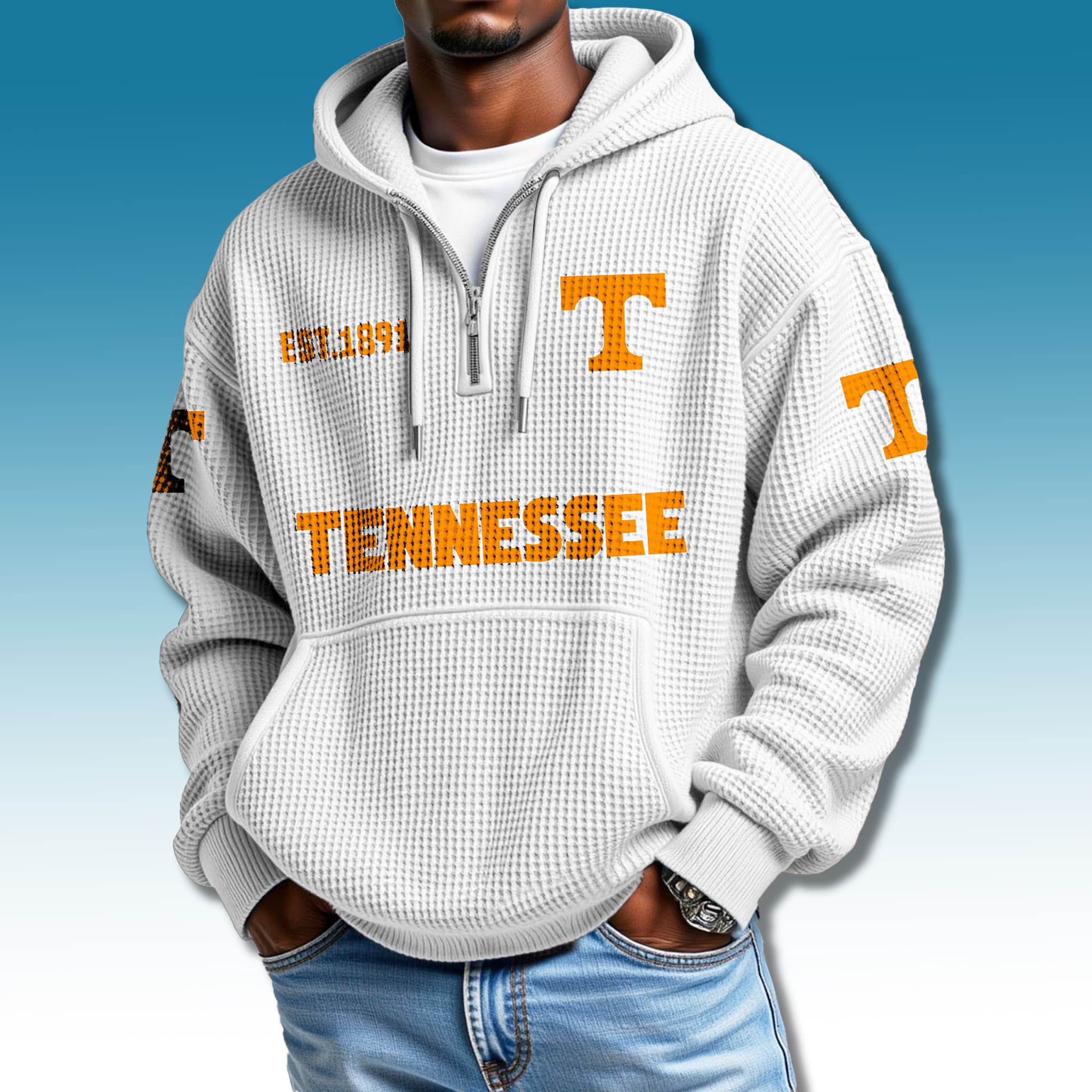 Tennessee Volunteers 2025 Waffle Quarter Zip Hoodie 3 Tennessee Volunteers 2025 Waffle Quarter Zip Hoodie