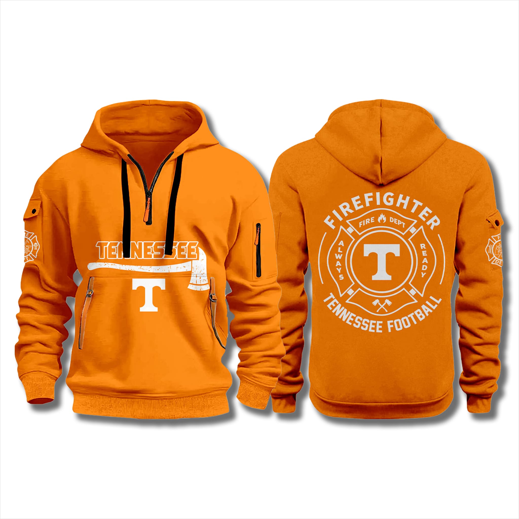 Tennessee Volunteers Firefighter Day 2025 Quarter Zip Hoodie 2 Tennessee Volunteers Firefighter Day 2025 Quarter Zip Hoodie